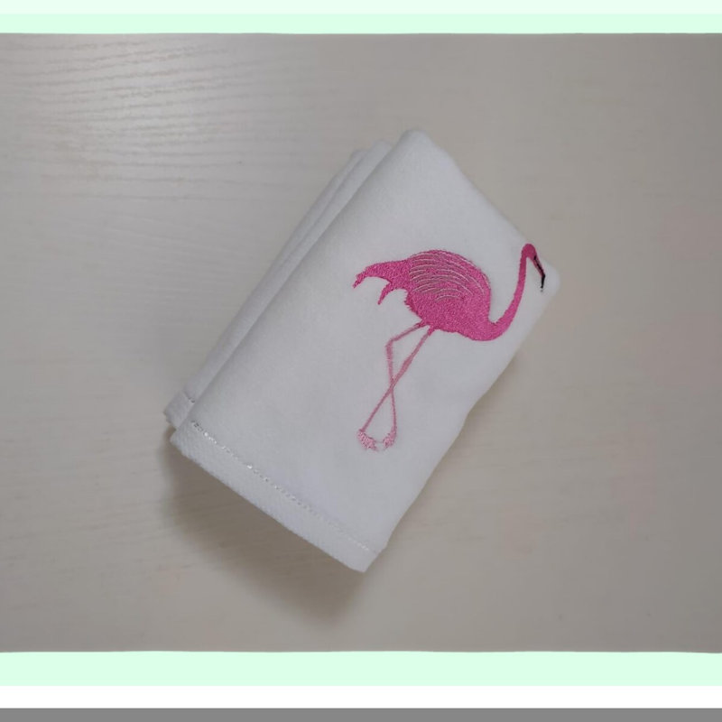 Flamingo Bliss 3Pack Cotton Hand Towels - Premium Embroidered Summer Decor, Quick Drying & Highly Absorbent for Bathroom, Kitchen, Cleaning & Cooking