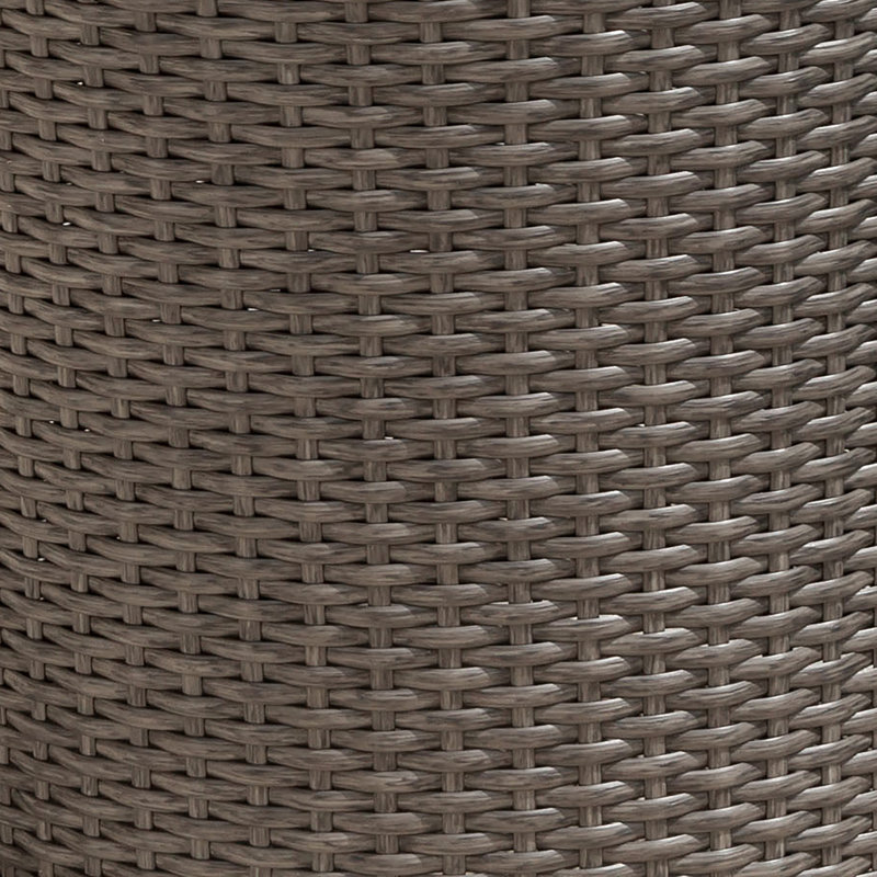 Modern Grey Outdoor Side Table, Rattan, Featuring Long-Lasting Woven Finish, Weather Resistant, Perfect for Indoor & Outdoor Use