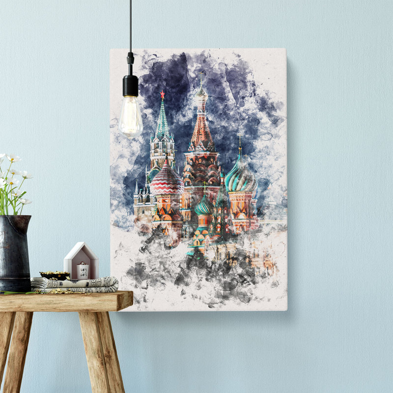 The Kremlin in Moscow Russia - Wrapped Canvas, 60cm H x 40cm W x 3cm D
