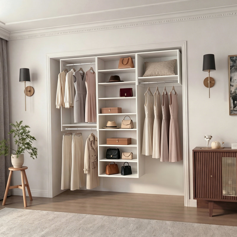 Système de garde-robe moyen, L 31,5 po x P 14 po x H 48 po