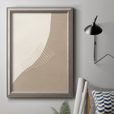 «Neutral Stitches I», toile encadrée de qualité supérieure - prête à être accrochée