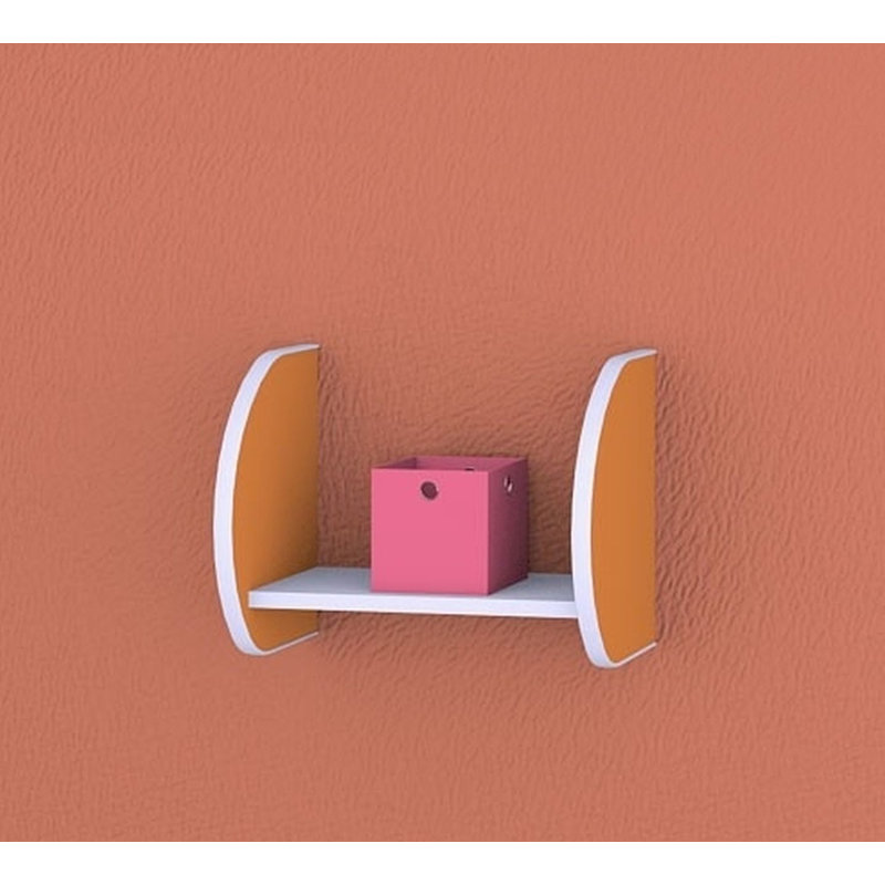 Arrin Floating Shelf, 34cm H x 44cm W x 25cm D, Orange