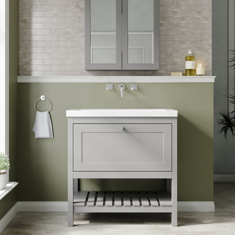 Bexley Bathroom Vanity, Cool Grey, 81.3cm W
