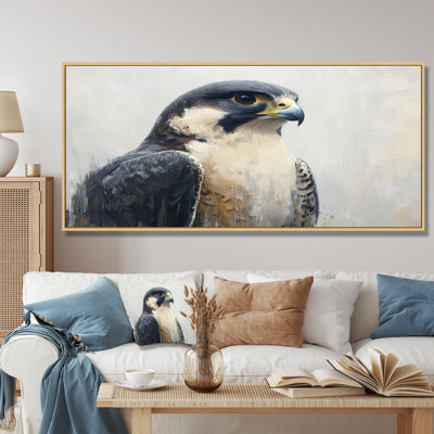Peregrine Falcon Hauk Portrait I - hawk Large Wall Art