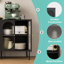 Armoire d'appoint en métal avec portes en verre l 47,2 po.