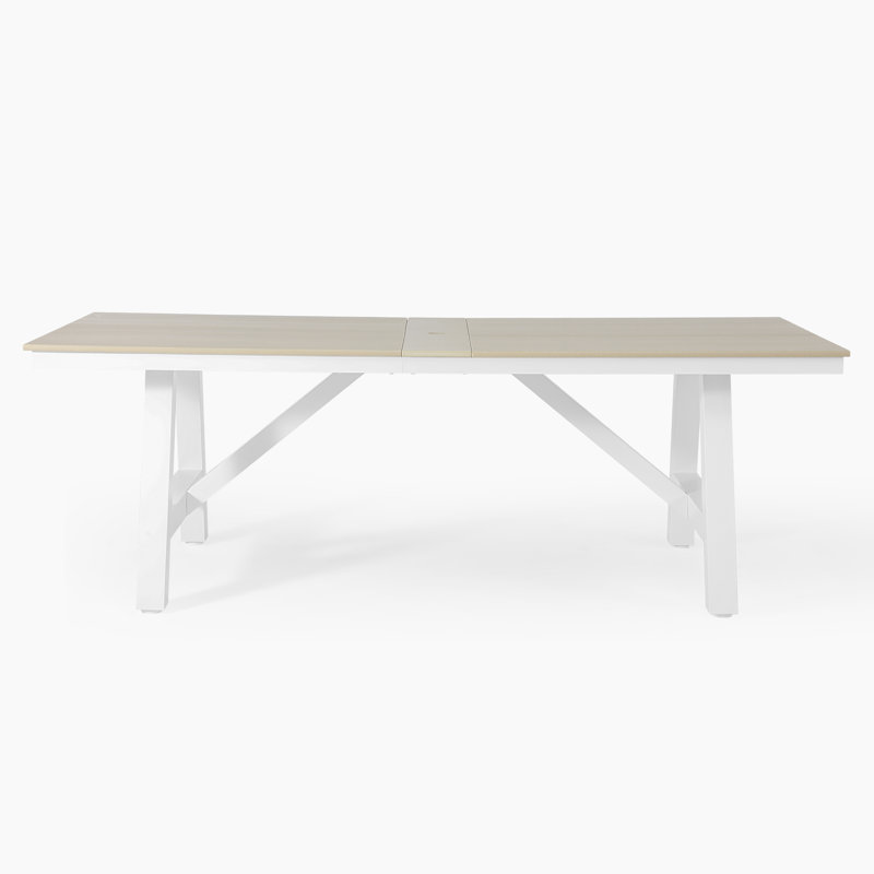 Table de salle à manger d'extérieur 90 "x 39", Beige