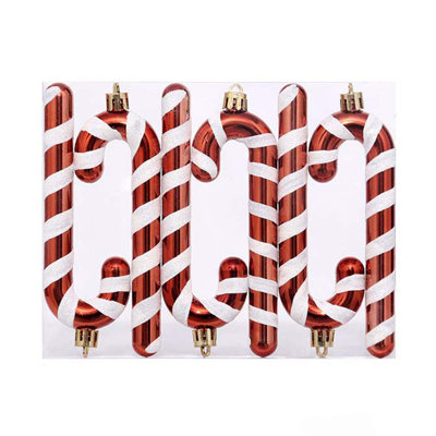 Boules de Noël décoratives, boules incassables à suspendre pour les fêtes de Noël et les mariages (lot de 6).