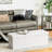 Faux Leather Ottoman