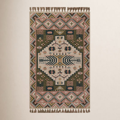 Anine Green Hand-Tufted Wool Oriental Rug