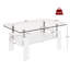 Table basse rectangulaire, table d'appoint moderne en verre trempé pour le salon-847506631