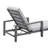 Adjustable Backrest Outdoor Lounge Chair Outdoor Chaise Lounge Set with Table , Cushion Included