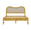 Base de lit plateforme Boho avec tête de lit en rotin Arc-685503345-685503347