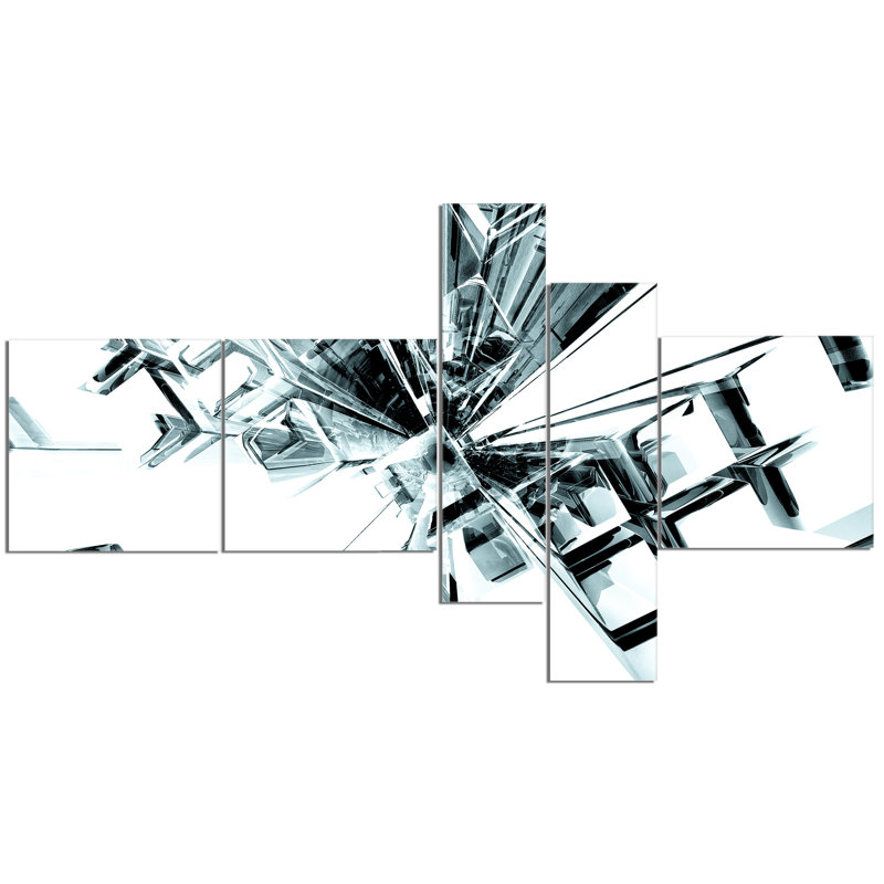 « fractal 3d cubes everywhere », impression à multiples images sur toile