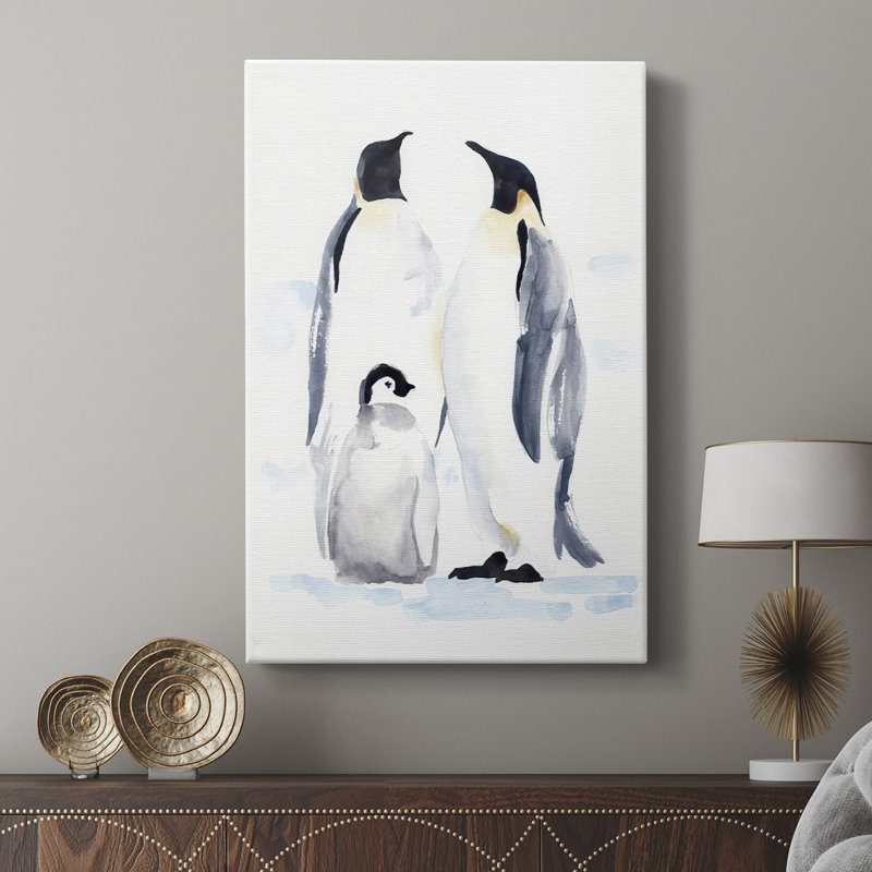 Manchots empereurs II - galerie sur mesure, H 18 po x l 12 po