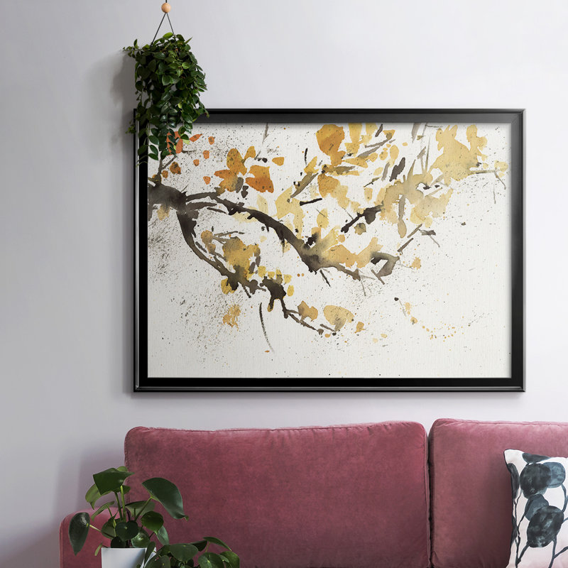 Branche d'arbre aquarelle I, Noir, H 18 po x l 26 po x P 1,5 po