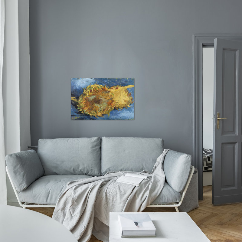 Tournesols, 1887, impression sur toile, H 12 po x l 18 po x P 1,5 po, Toile tendue, Pas de tapis