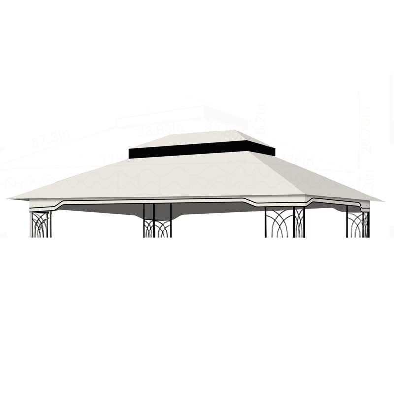 Auvent de remplacement pour abri de jardin pour la détente et profiter de la nature, Beige