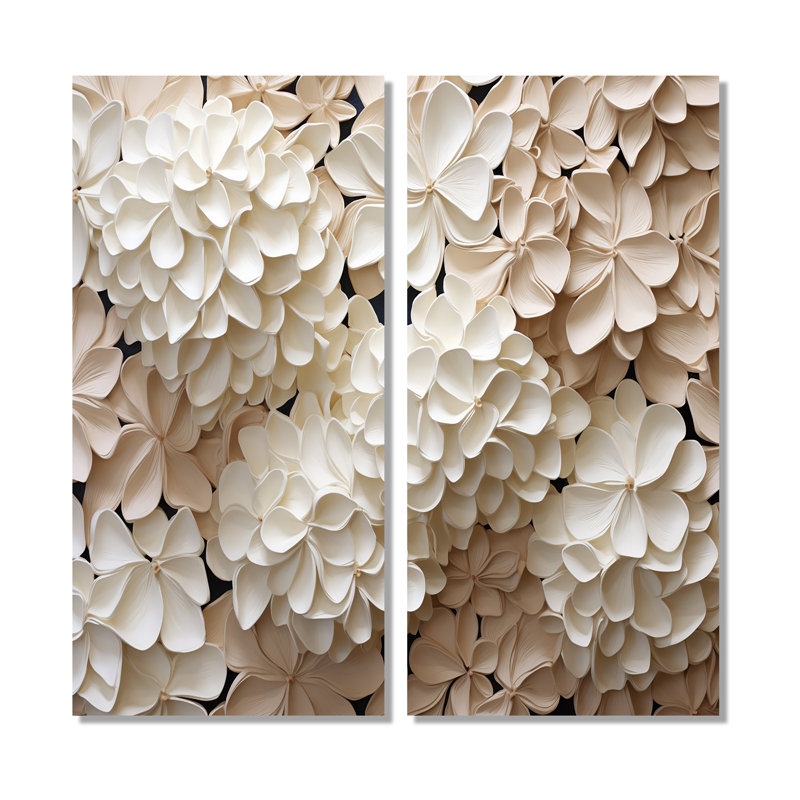 Rétro minimalisme hydrangée II - art mural traditionnel sur toile, H 40 po x l 40 po, Toile tendue, Ne s’applique pas