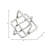 Decorative Object Metal Metal Interlocking Geometric Cube Design with Textured Hammered Surface for Contemporary Accent Display.-431399781-431399786