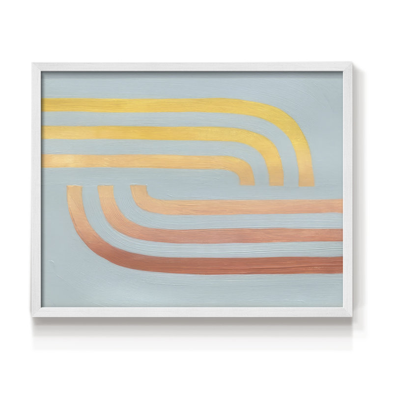 Woven Sea & Sun I - impression encadrée - réarmable, H 8 po x l 10 po, Blanc