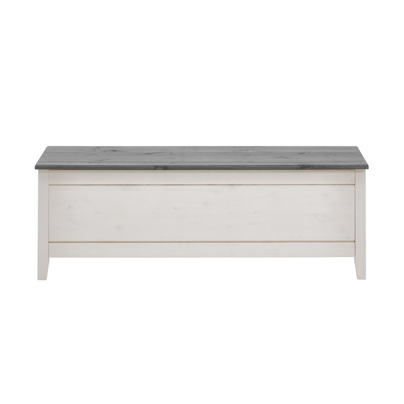 Addie Blanket Chest, White/Grey