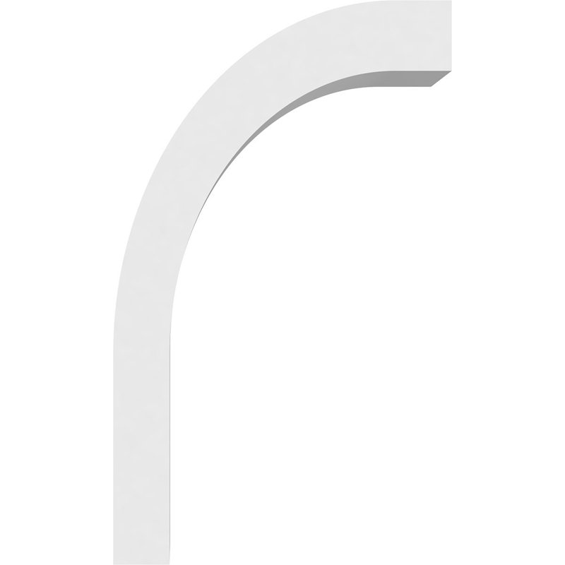 3"W x 6"D x 10"H Standard Heritage Architectural Grade PVC Knee Brace, 10"H x 3"W x 6"D