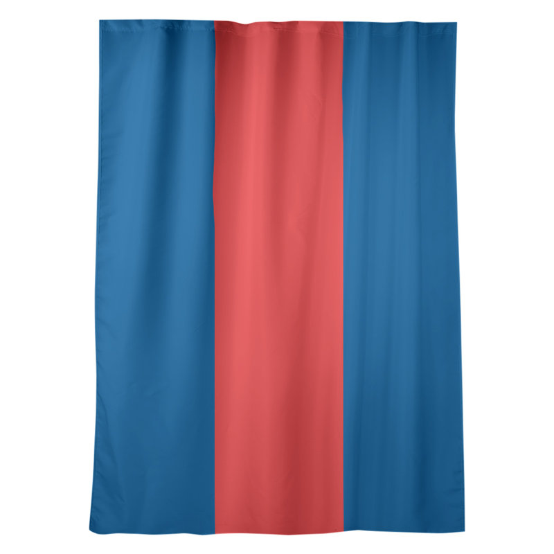 Striped Room Darkening Rod Pocket Single Curtain Panel, Los Angeles Baseball Dodger Blue/Red/Blue