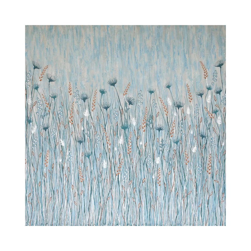 Coastal Wild Flowers by Lisa Frances Judd - Painting on Canvas, 45.72cm H x 45.72cm W x 3.81cm D, Wrapped Canvas