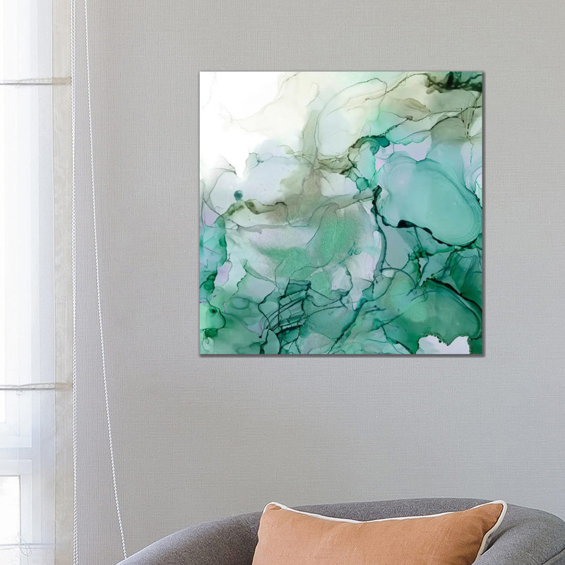 Emerald Cavern I by Jennifer Goldberger - Wrapped Canvas Painting, 66.04 cm H x 66.04 cm W