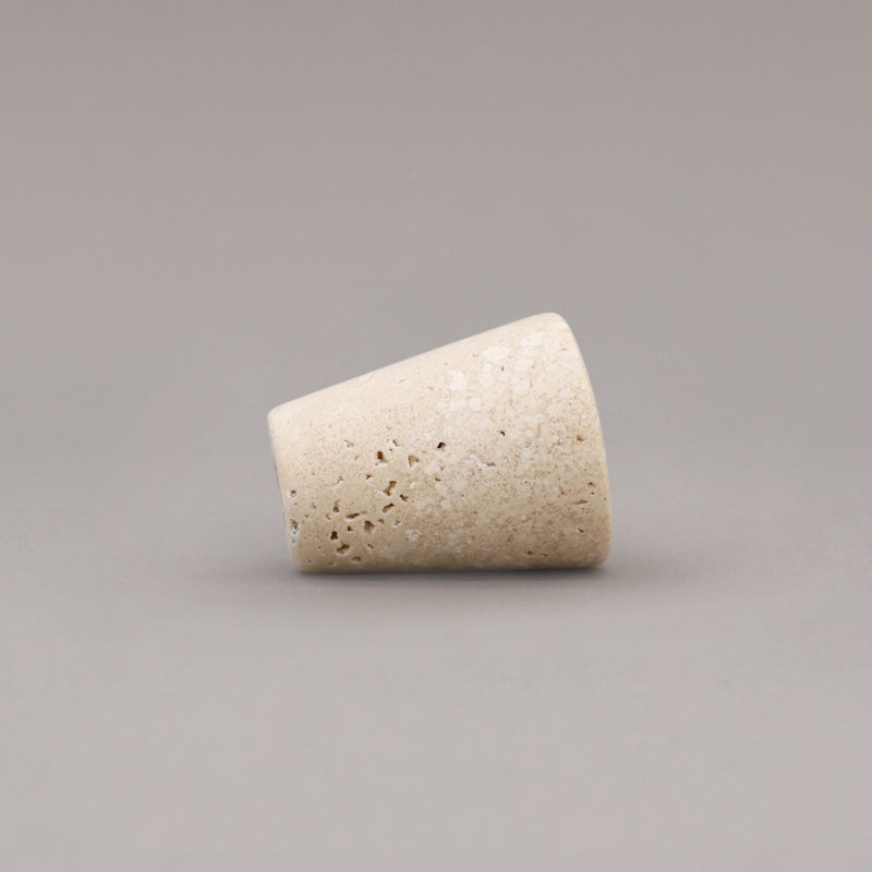Marble Cone Knob, Travertine