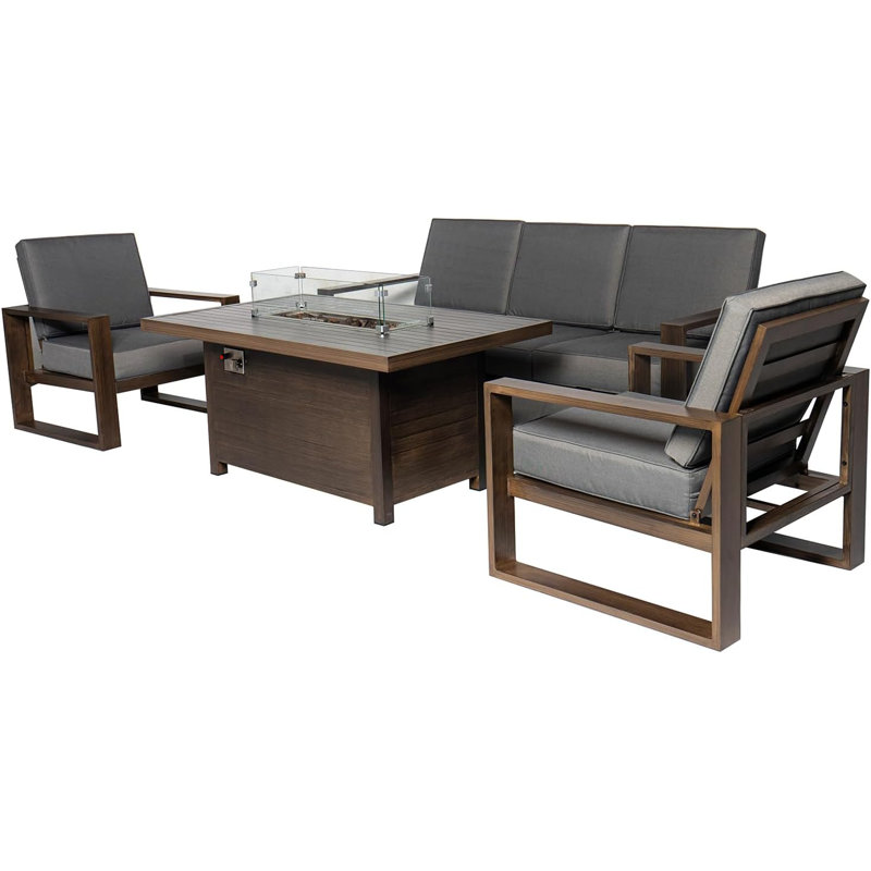 - Person Patio Conversation Set with Cushions