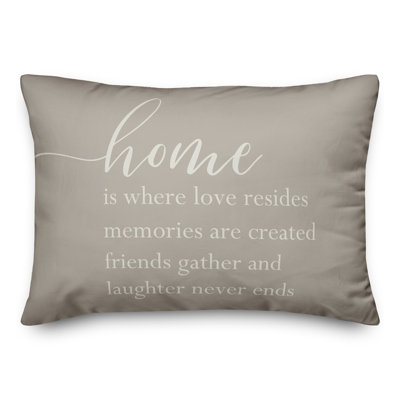 Housse de coussin rectangulaire extérieure « Home is where Love is »/insert