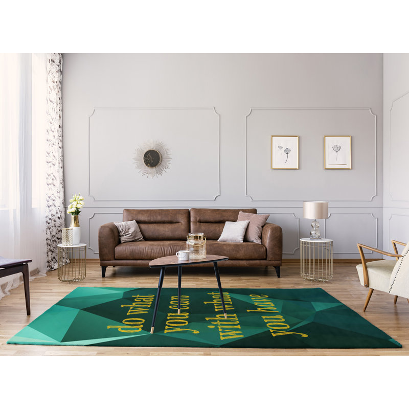 Faux gemme faire ce que vous pouvez citer tapis de poly-chenille, Rectangle 9 pi x 12 pi