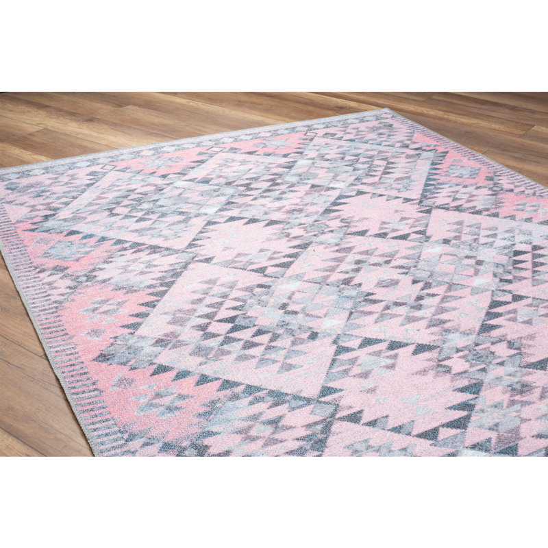 Tapis luxueux lavable à la machine, 4,9 x 7,5 pieds, 100% polyester, 1850 g / m², hauteur des poils: 0,2 pouce | Envers écologique en polyester recyclé | Parfait pour le salon et la chambre à coucher, conception douce et durable