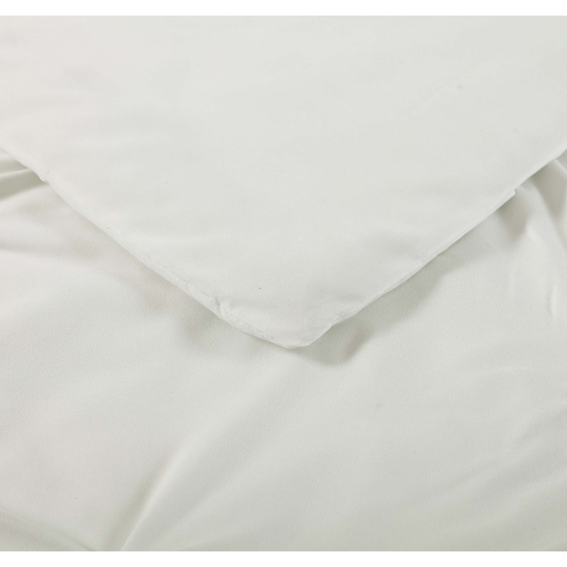 Truly Soft Pleated White Twin XL Comforter Set, White, Twin XL + 1 Standard Sham