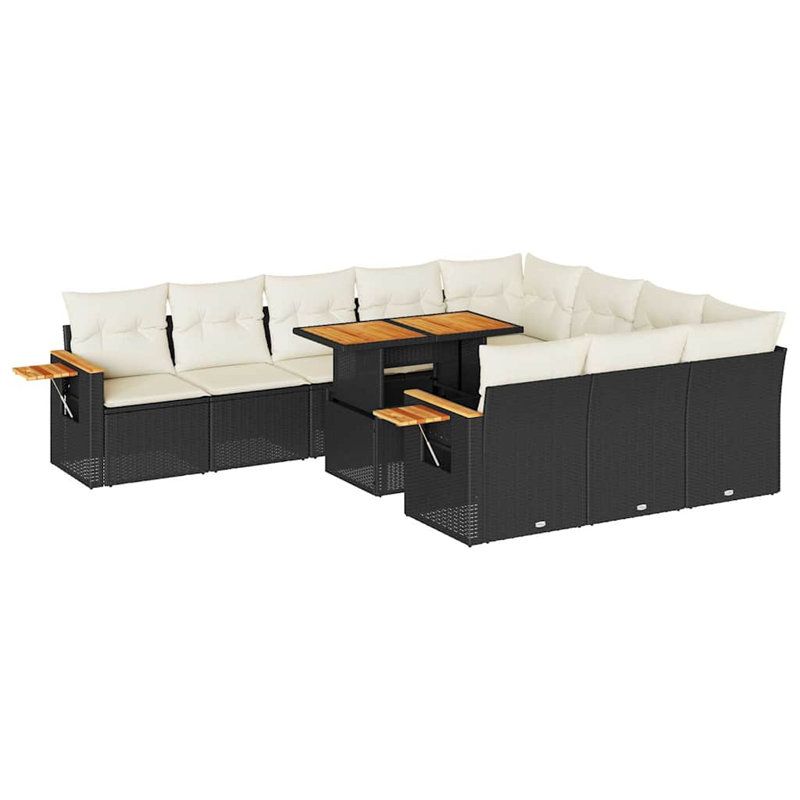 Ensemble de canapé de jardin Vidaxl - noir