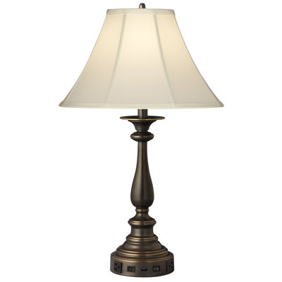 Traditional Madison Bronze Metal USB Table Lamp
