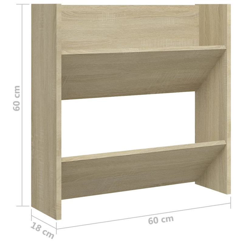 8 Pair Shoe Rack, Sonoma Oak