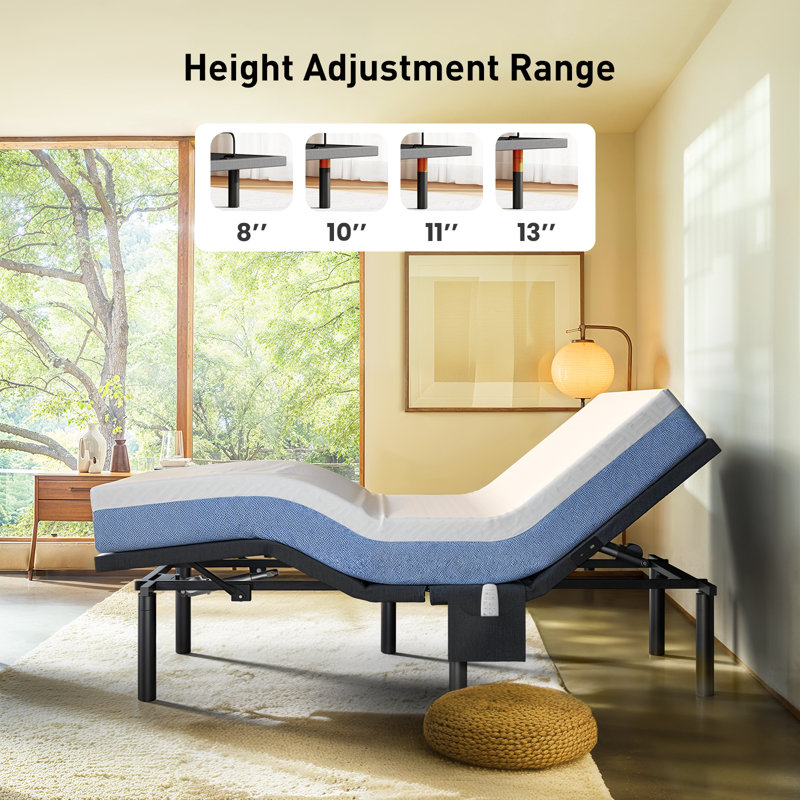Iduna Adjustable Bed Massaging Zero Gravity Wireless Remote Adjustable Base with Massage Electric BedFrame