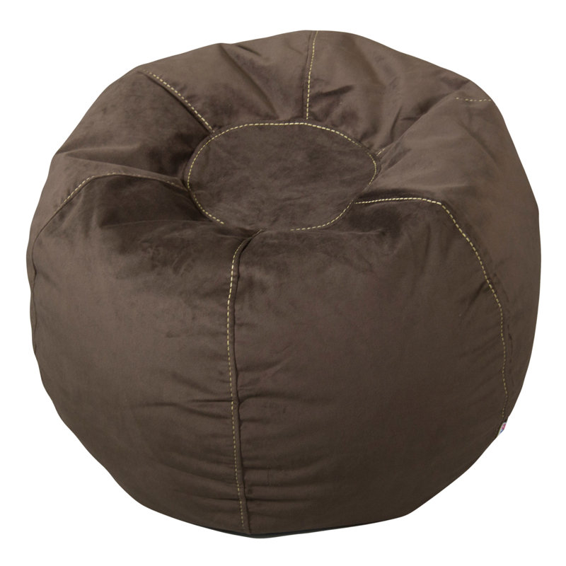 Fauteuil poire standard classique, 15"H x 26"W x 26"D, Espresso Polyester