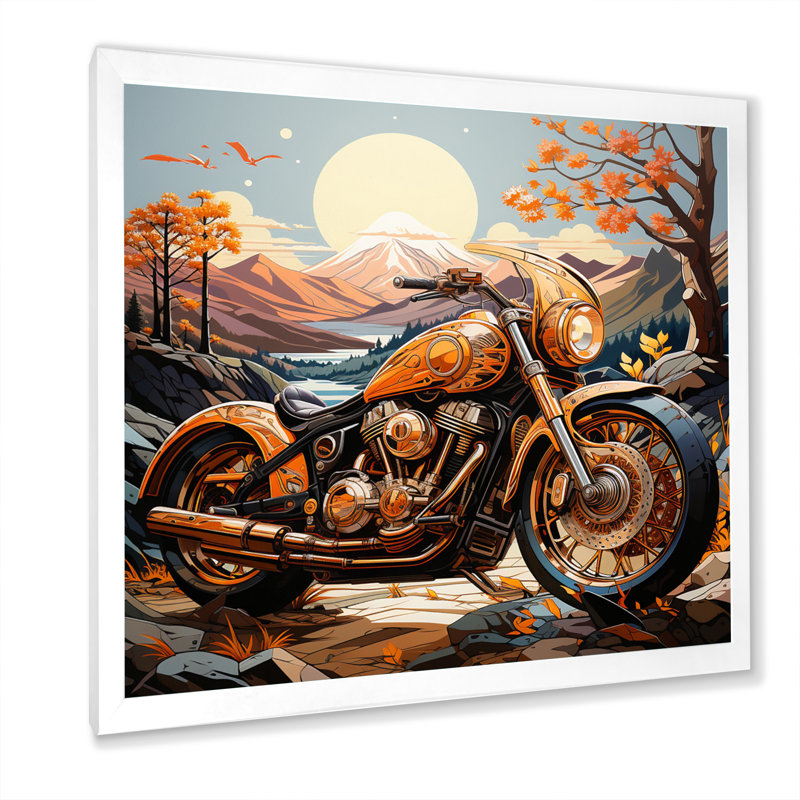 «Orange Orange» par Wanderlust II - reproduction sur toile, H 36 po x l 36 po x P 1,5 po, Cadre simple blanc