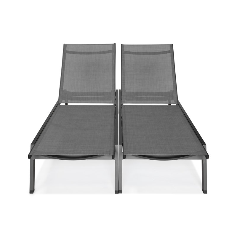 Avion Sling Chaise Lounge (SET OF 2), Gray