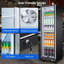 Réfrigérateur commercial pour boissons 12,5 pieds cubes, porte vitrée verticale avec éclairage à DEL, tablettes réglables et roulettes mobiles - noir