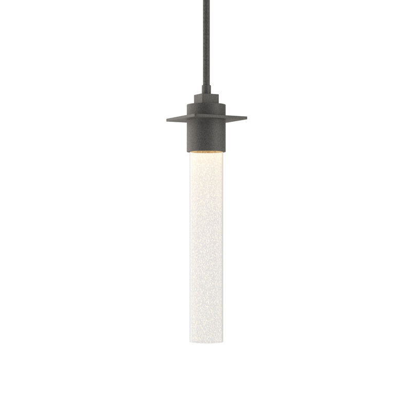 Airis 1-Light Single Cylinder Pendant, Natural Iron, 19.5" - 64.5"