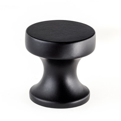 Lot de plusieurs boutons de meuble ronds noirs mats de 2,5 cm de diamètre, High Desert