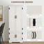 Garde-manger 60 po, armoire de rangement avec tablettes, blanc