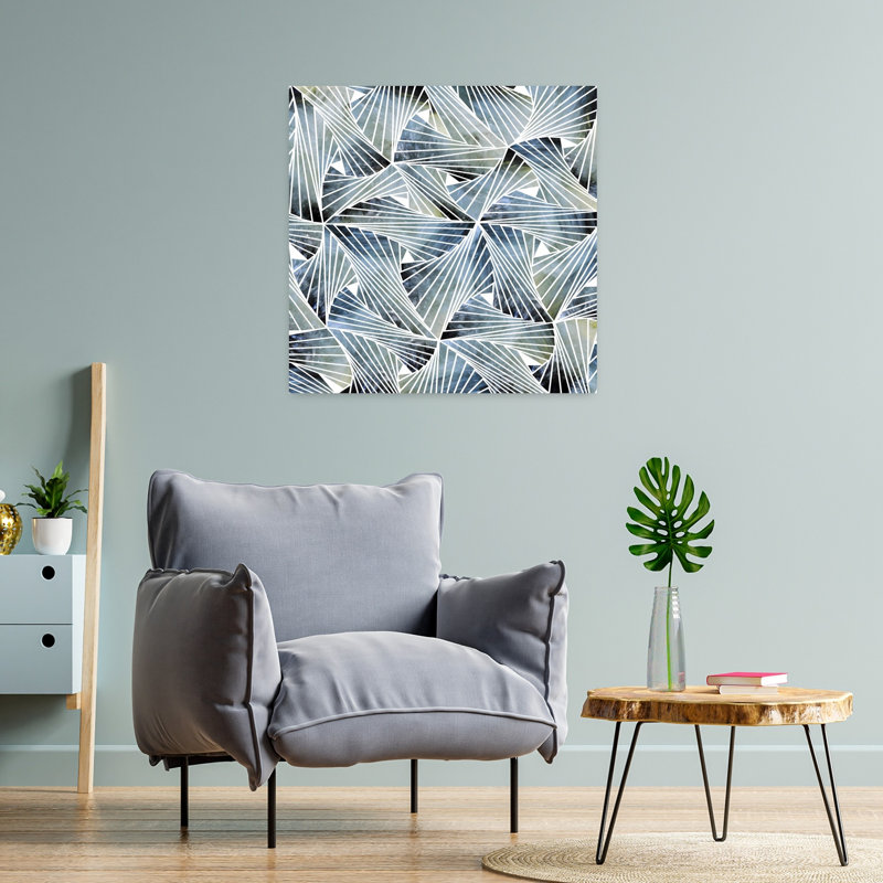 Art contemporain, art moderne géométrique élégant, H 24 po x l 24 po