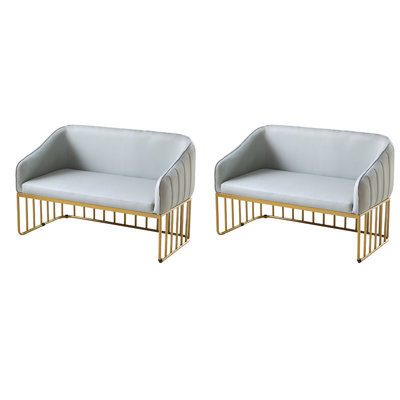 Light Luxury Cafe Dessert Shop Restaurant Benches Faux Leather Upholstered Bench