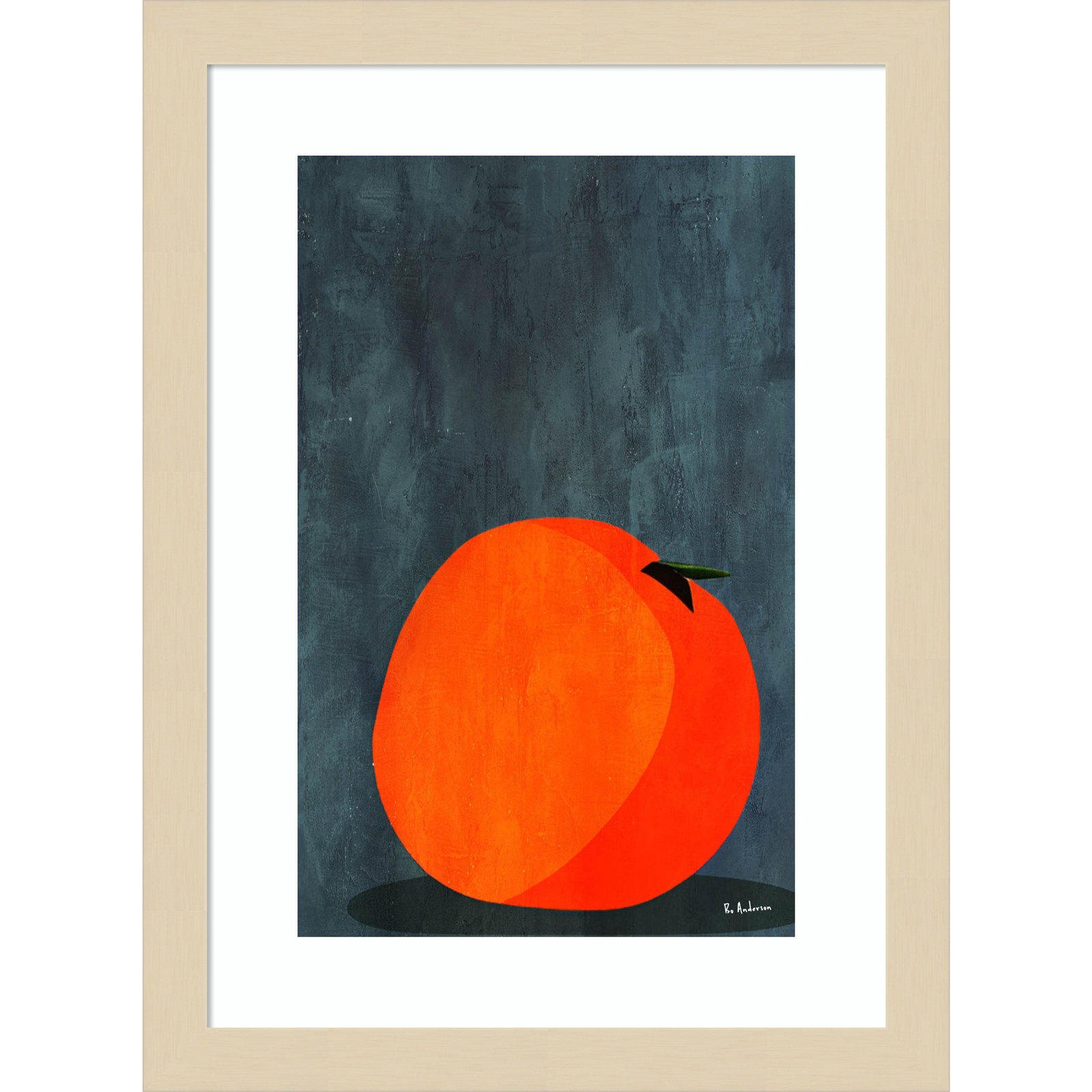 Calmly Sleeping Apple Print, Brown, 15" H x 11" W