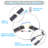 3-Pack Handwave Dimmable LED 17.52'' Under Cabinet Light Bar Black Linkable